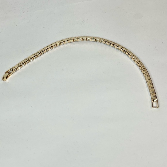 14k gold filled thin tennis bracelet - Picture 2 of 4